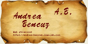 Andrea Bencuz vizit kartica